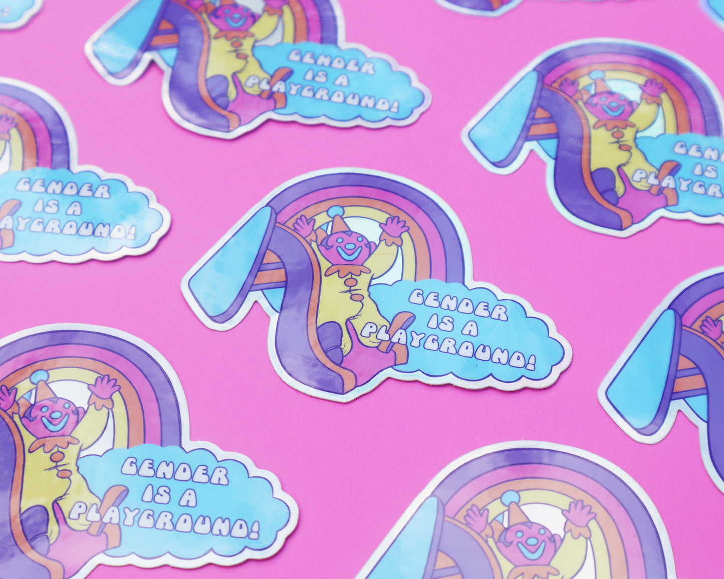 Gender is a Playground Clown // Sticker