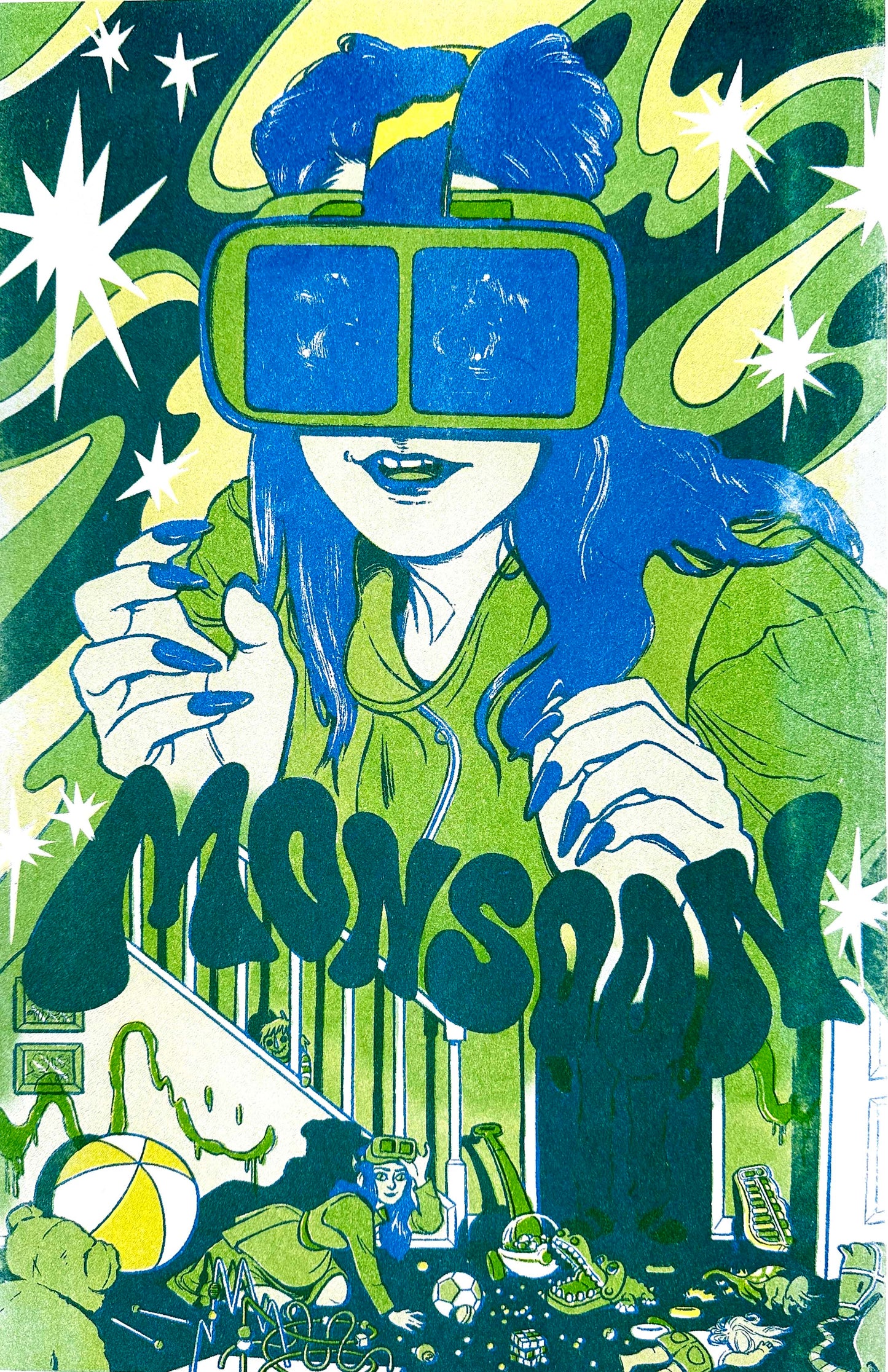 Monsoon Risograph Print