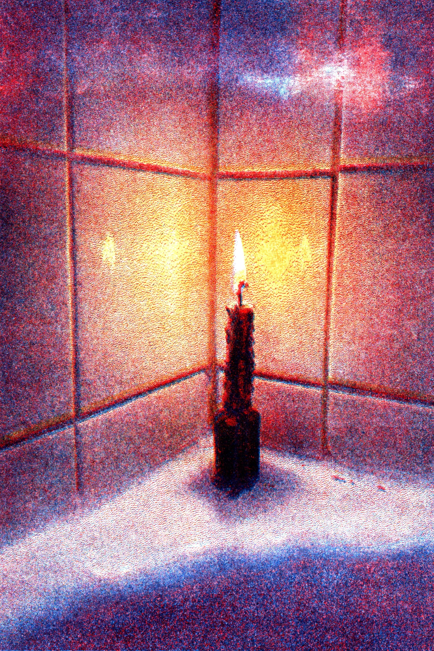 Candle // Risograph Postcard Print