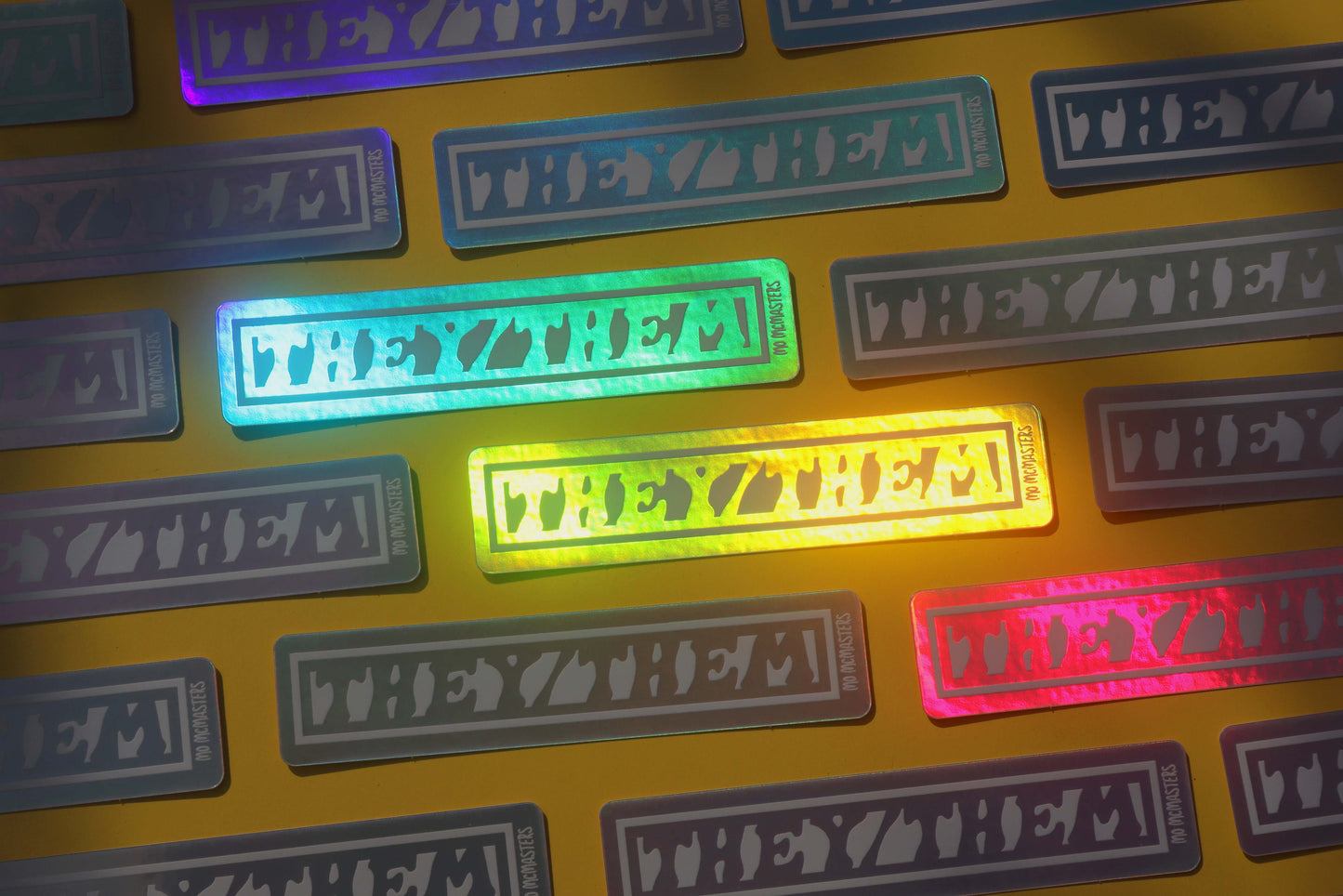 They/Them Metallic Sticker