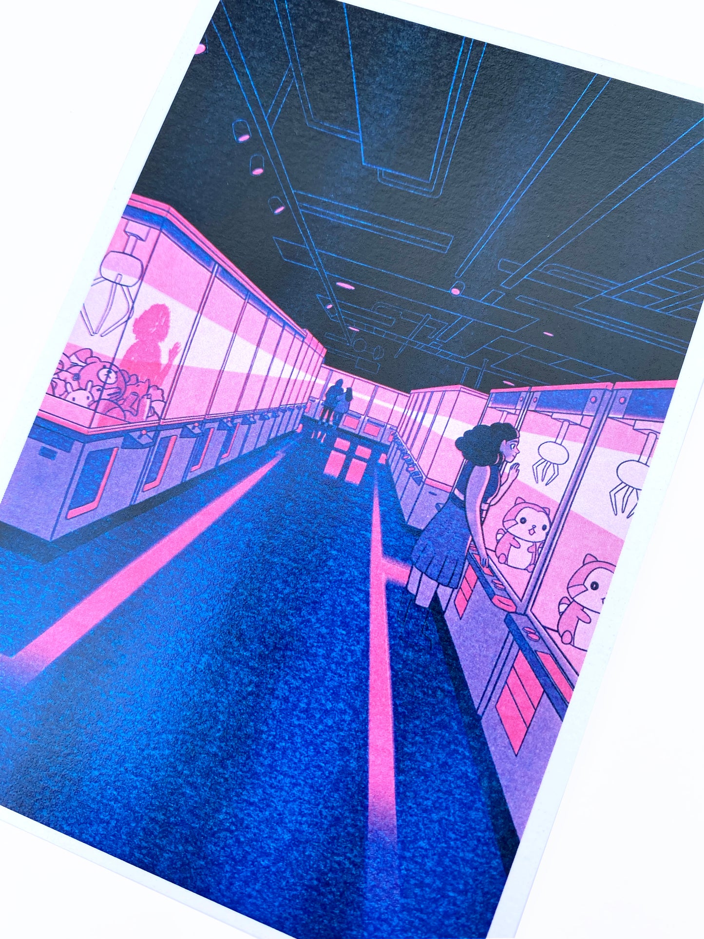 Haunted Arcade Postcard Print