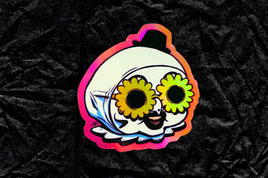 ARTSY CLOWN KEWPIE // STICKER