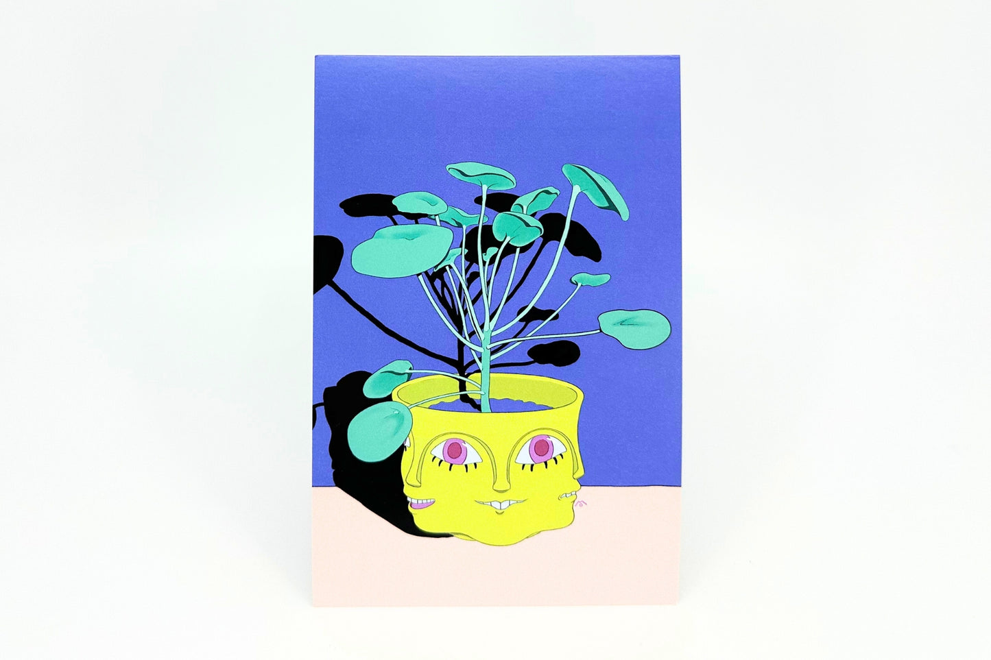 GRINNING PILEA // POSTCARD PRINT