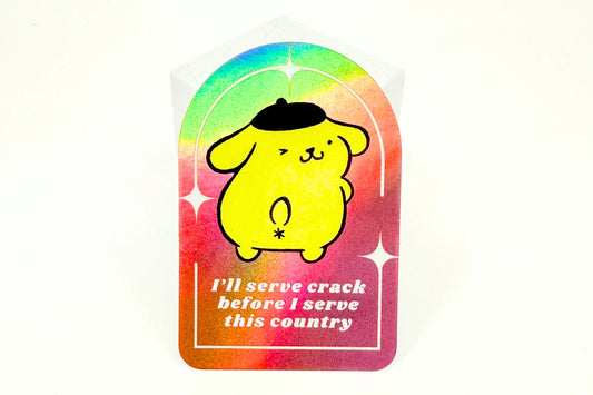 SERVE CRACK DOG // STICKER