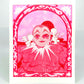 Clown Kiss Risograph Print