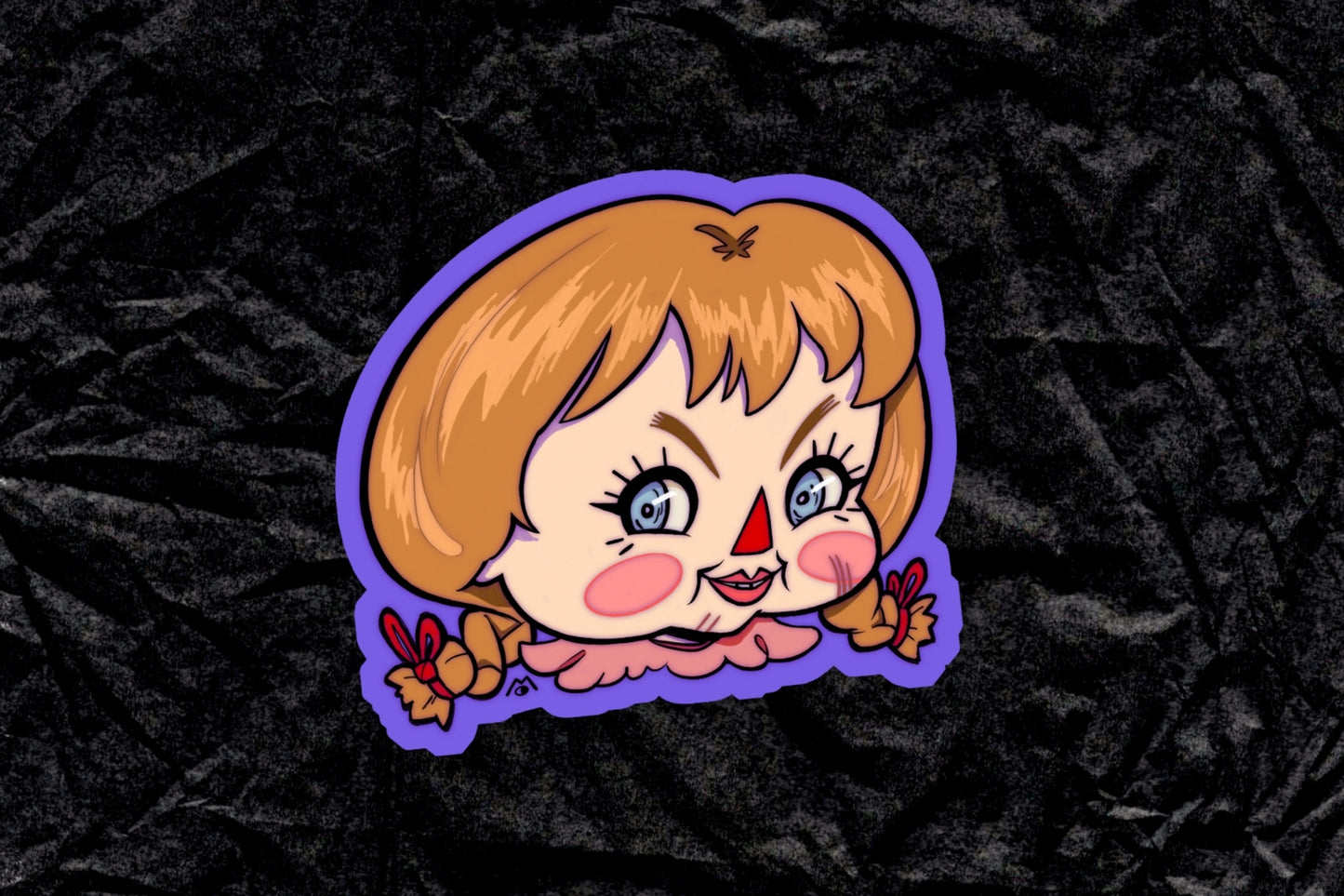 DEMONIC RAGGEDY ANNE DOLL // STICKER