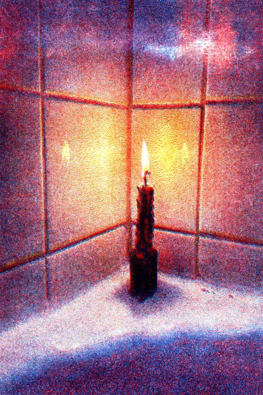 Candle // Risograph Postcard Print