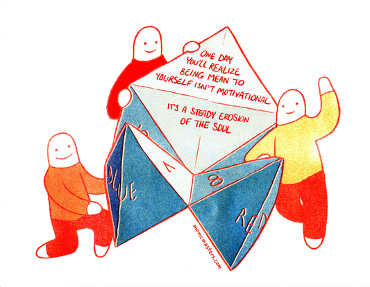 Fortune Teller Guys // Riso Print