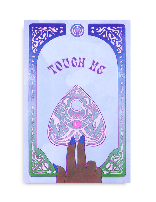 Touch Me Risograph Print (Blue and Pink on 11x17)