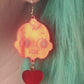 Kewpie Cutie Red Acrylic Earrings