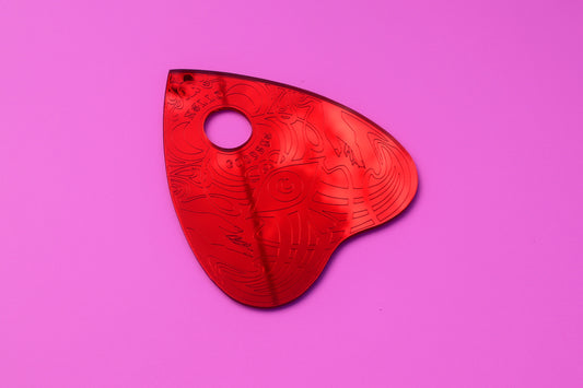 Sparkling Spirit Board Planchette in Red