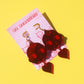 Kewpie Cutie Red Acrylic Earrings